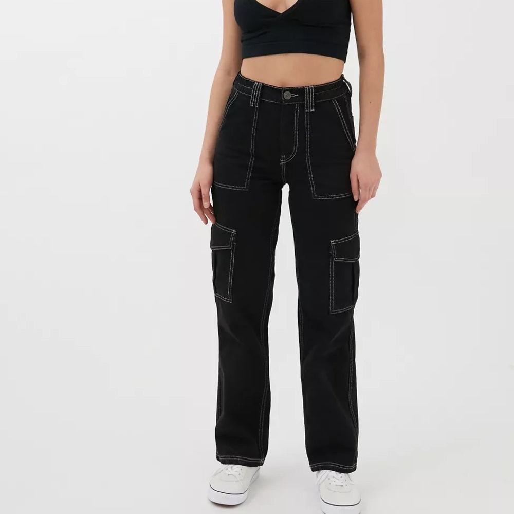 BDG High-Waisted Contrast Stitch Skate Jean